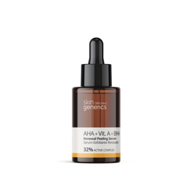 SKIN GENERICS Serum Exfoliante AHA + Vitamina A + BHA 32% Complejo Activo 30ml