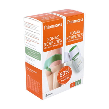 THIOMUCASE Zonas Rebeldes - Anticelulítico Mujer 2 Stick 75 ml KIT