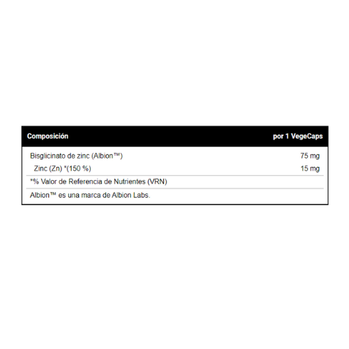 VITOBEST ZINC Bisglycinate - Bisglicinato de zinc 50 cápsulas