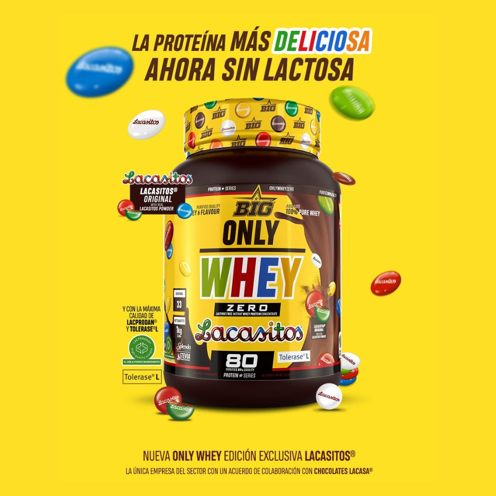 BIG Proteína Only WHEY ZERO LACASITOS sabor original - Proteína de alta calidad