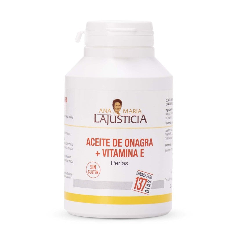 ANA MARÍA LAJUSTICIA Aceite de onagra + Vitamina E - Alivia los síntomas del síndrome premenstrual 275 Comprimidos