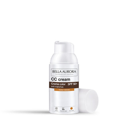 BEALLA AURORA CC Cream Antimanchas SPF50+ Tono medio 30ml