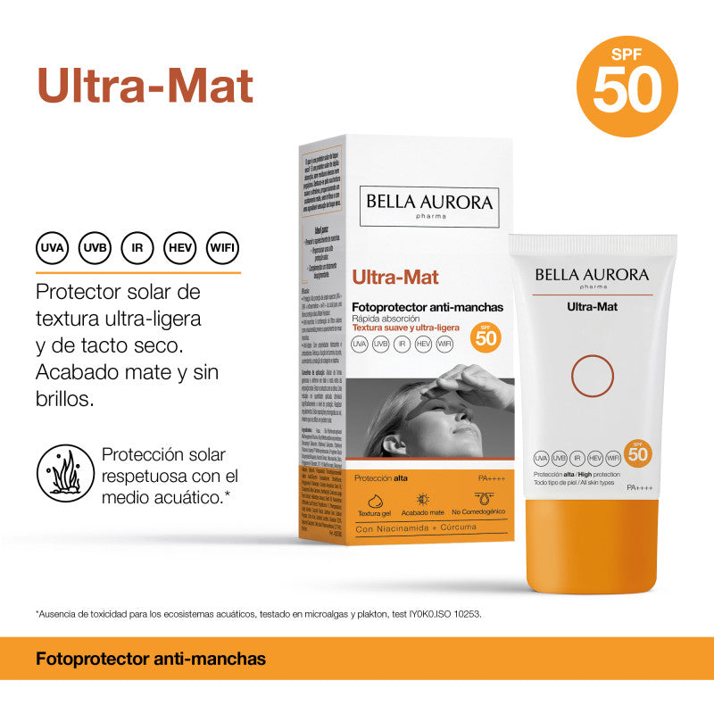 BELLA AURORA Fotoprotector anti-manchas Ultra-Mat SPF 50