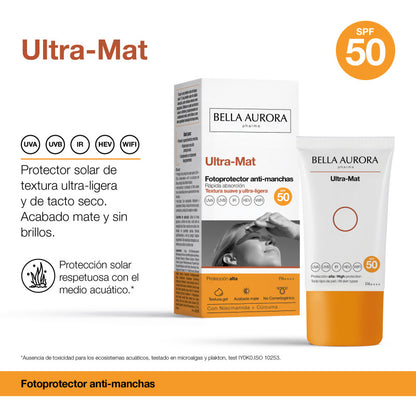 BELLA AURORA Fotoprotector anti-manchas Ultra-Mat SPF 50