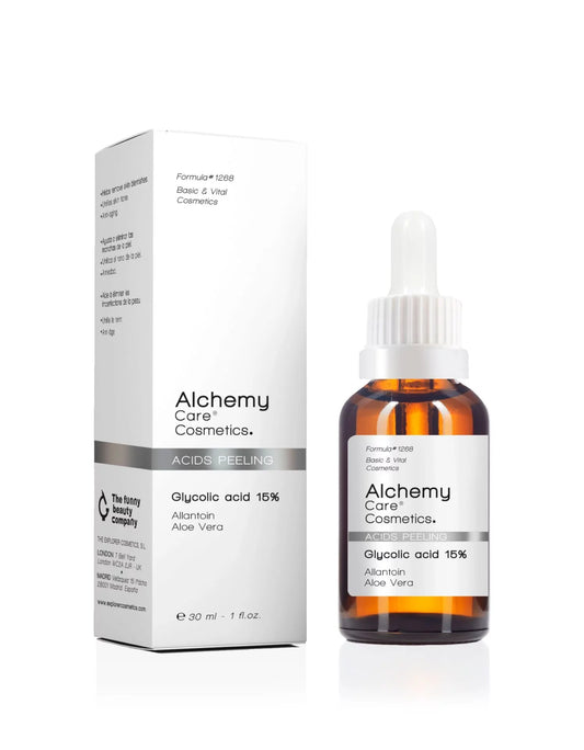 ALCHEMY CARE COSMETICS Ácido Glicólico 15% -  Tratar el envejecimiento, el acné y las manchas en la piel 30 ml