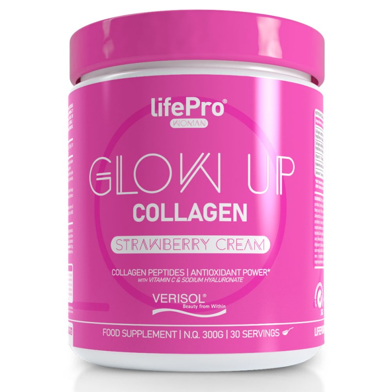 LIFE PRO Colágeno Strawberry Cream Glow Up - 300gr