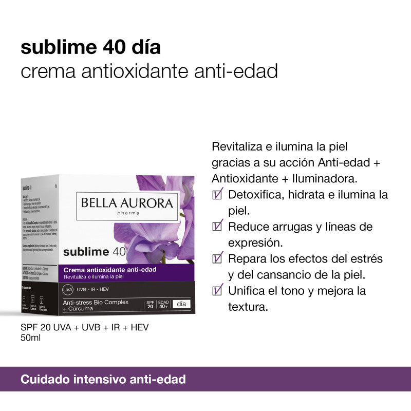 BELLA AURORA Sublime 40 Día crema antioxidante anti-edad 50ml