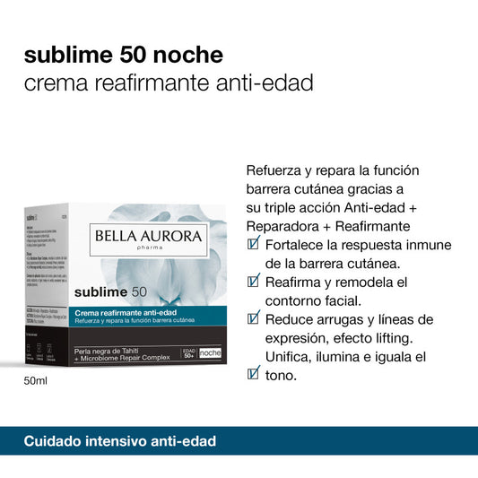 BELLA AURORA Sublime 50 Noche crema reafirmante anti-edad 50ml